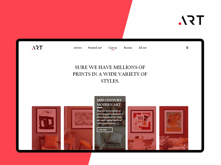 Art Homepage design