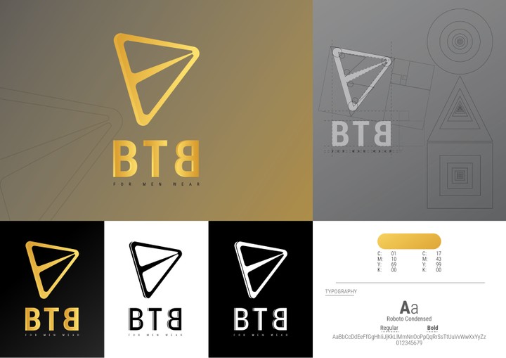 btb logo using the golden ratio