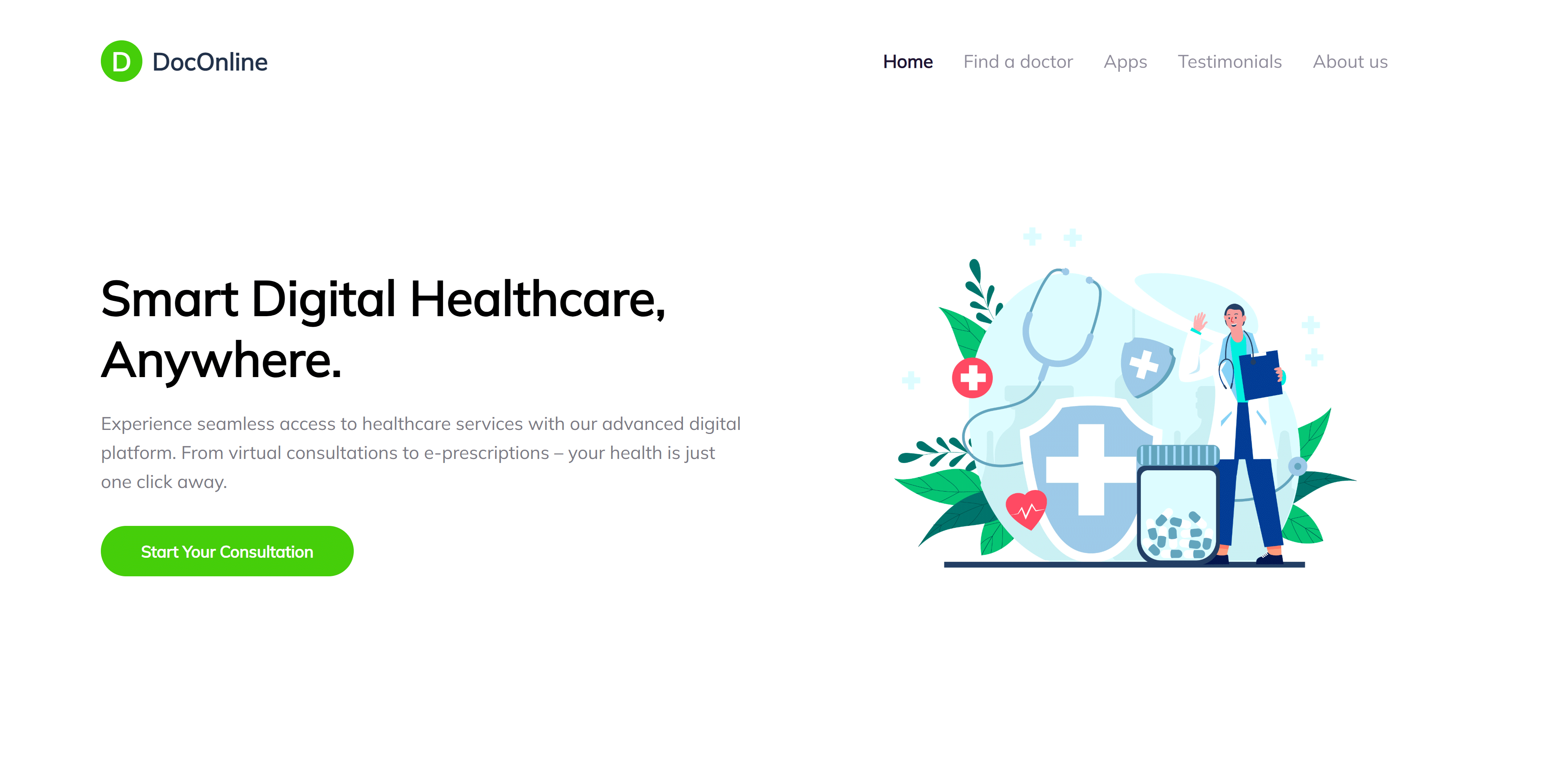 Landing Page احترافية لخدمات طبية – تصميم حديث ومتجاوب