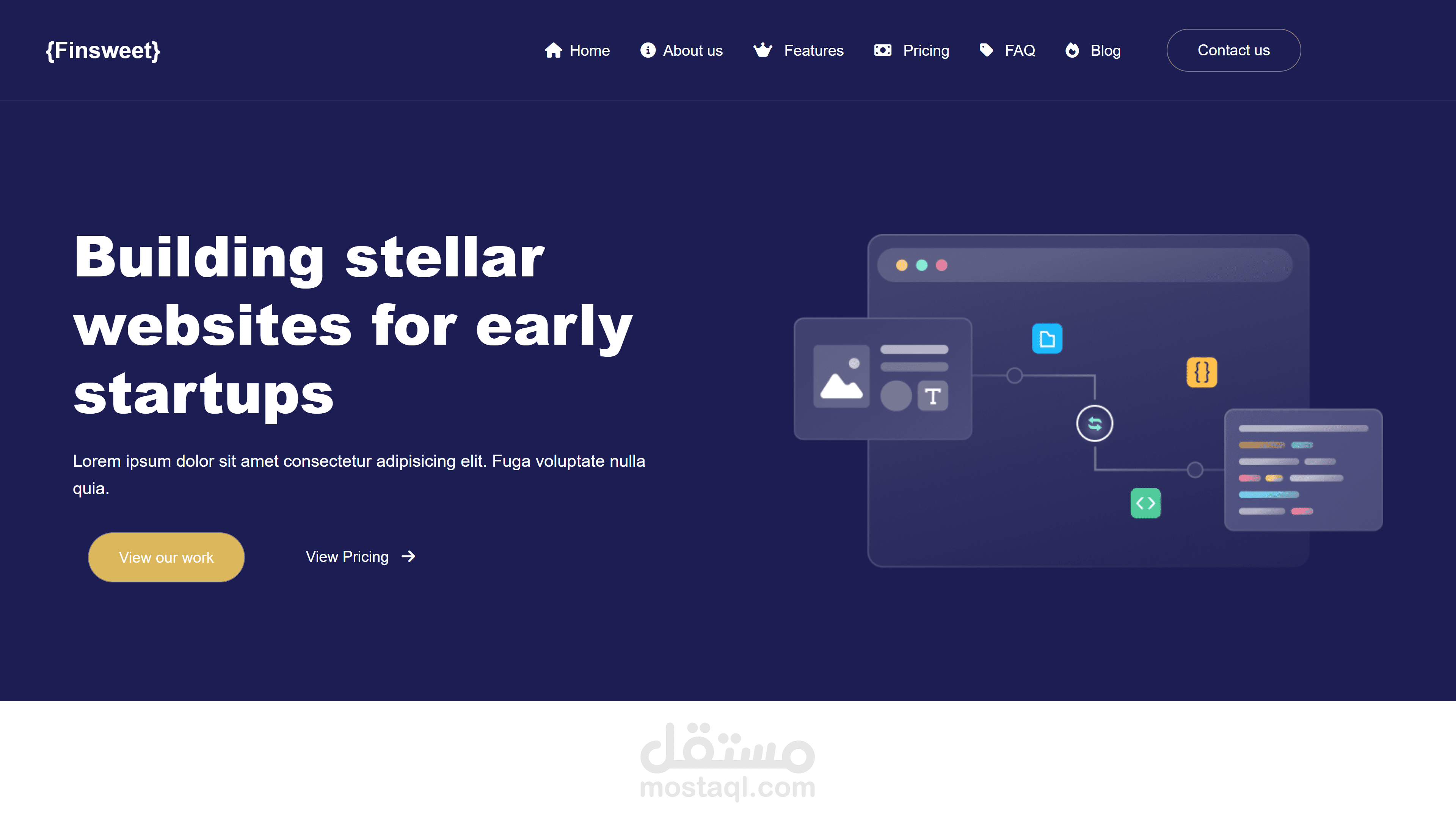 تصميم صفحة هبوط احترافية متجاوبة بلغة HTML وCSS