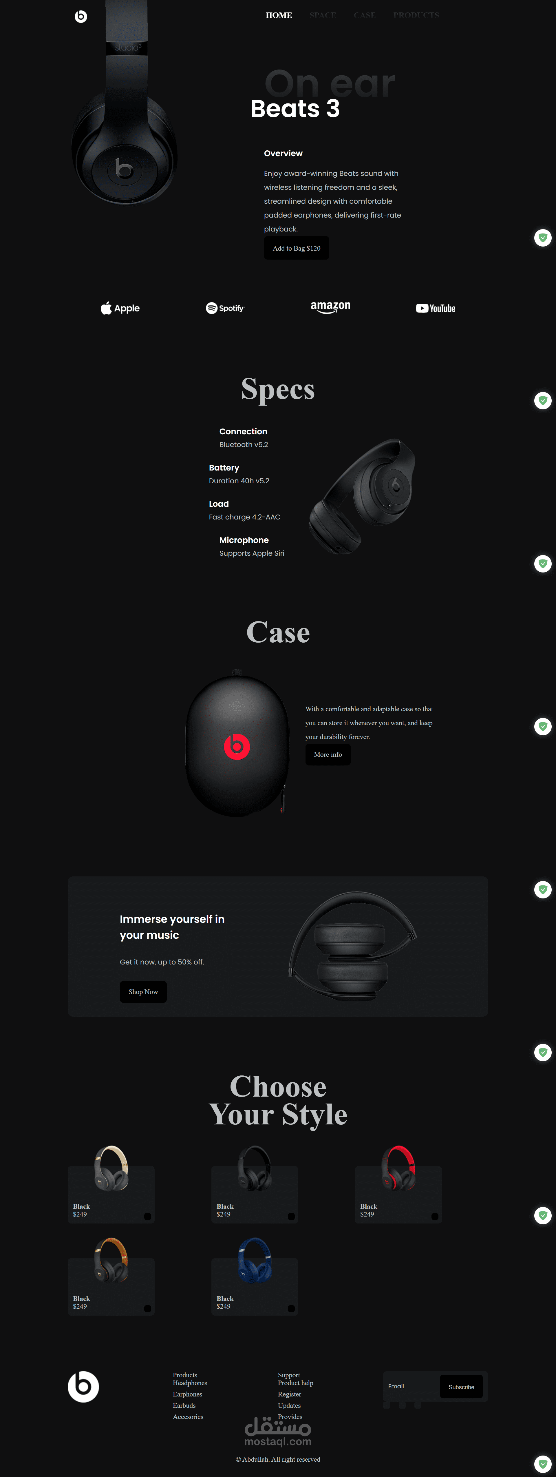 Headphone website