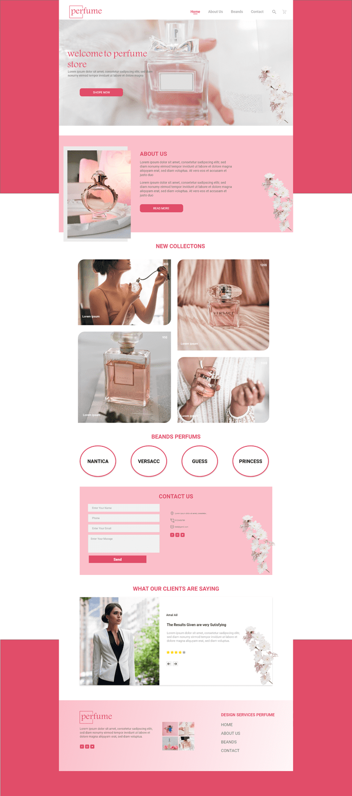 landing page perfume