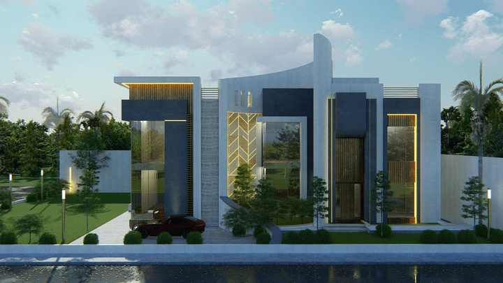 Architectural design of a villa on an area 800 M