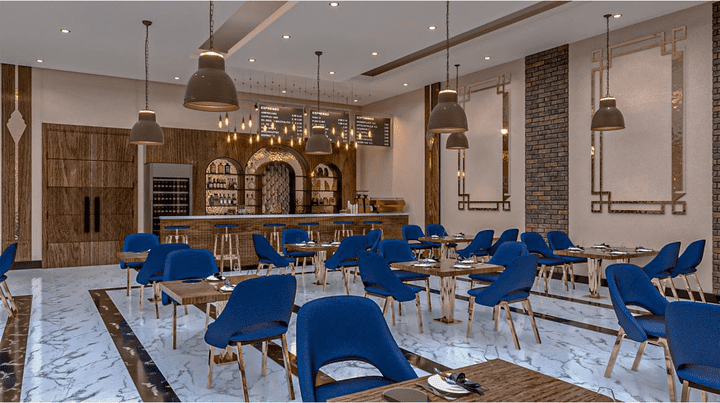 Restaurant hall in Cairo