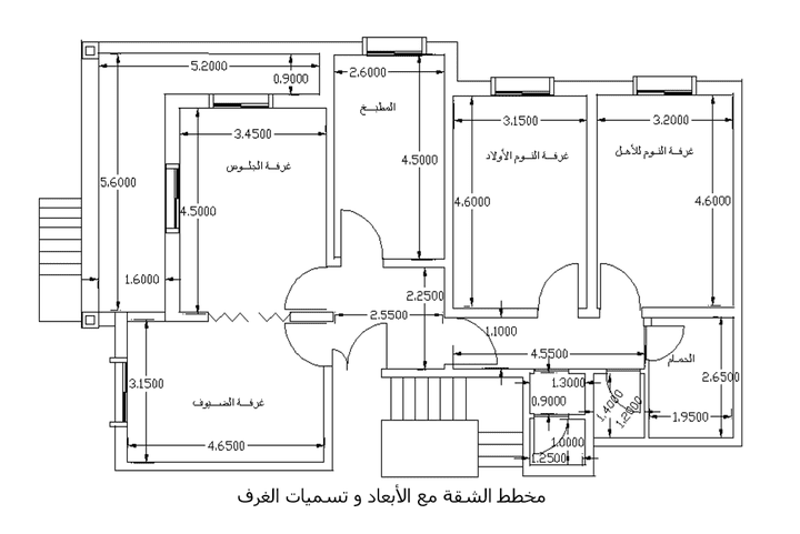 دراسة لتمديدات الانارة والتمديدات الكهربائية لشقة