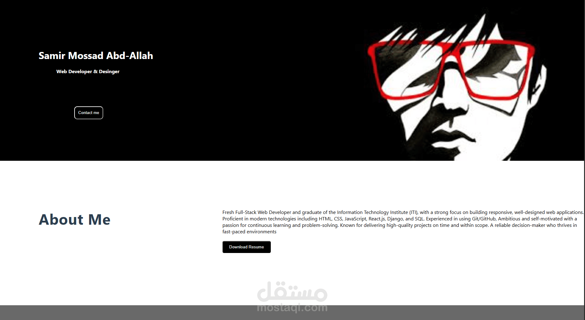 Portfolio page
