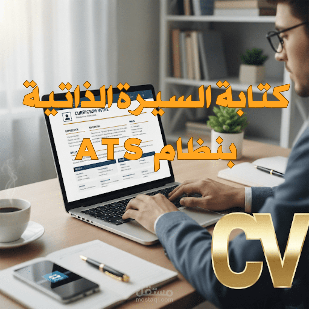 تصميم سيرة ذاتية احترافية استهداف الكلمات المفتاحية ومطابقة ATS، ثنائية اللغة (عربي/إنجليزي).