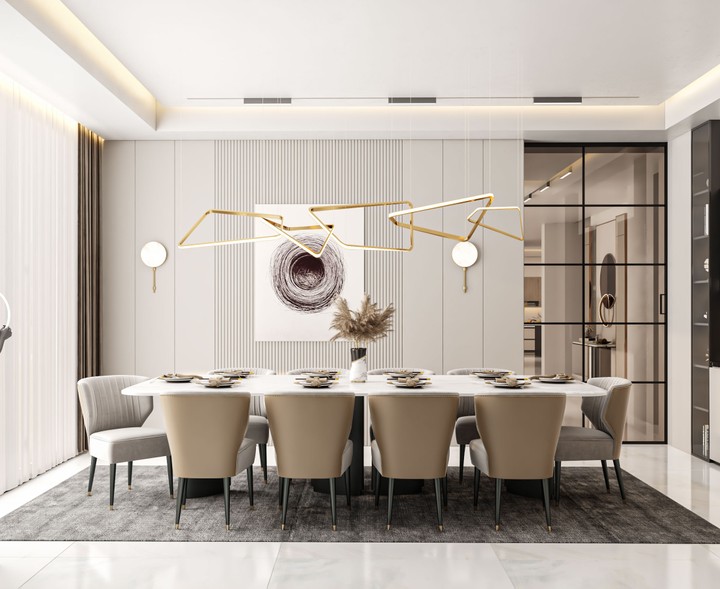 تصميم غرفة عشاء في المملكة العربية السعودية