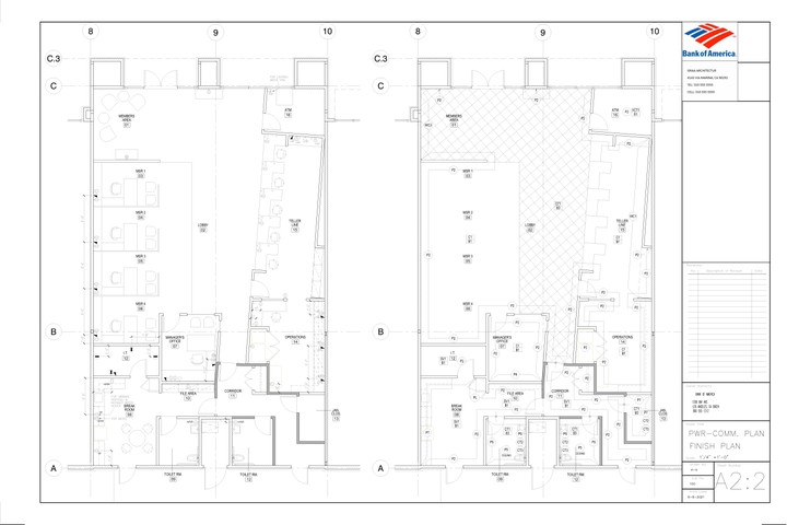 A set of AutoCAD drawing sheets.