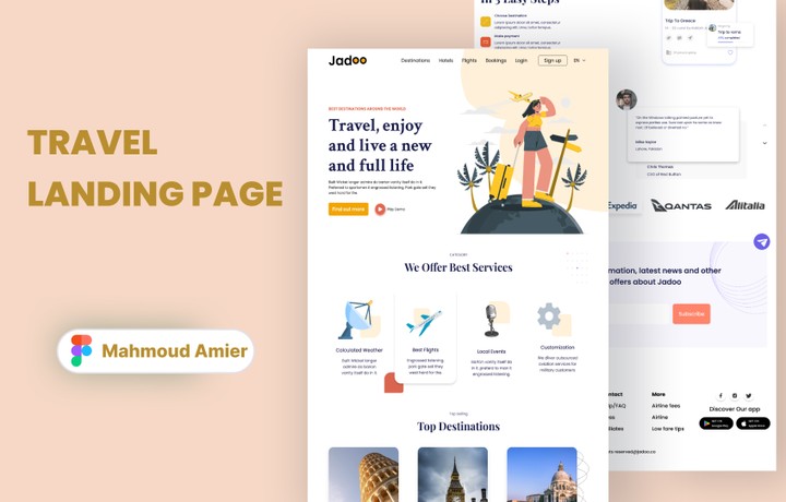 صفحة الهبوط للسفر والسياحة | Travel Landing Page