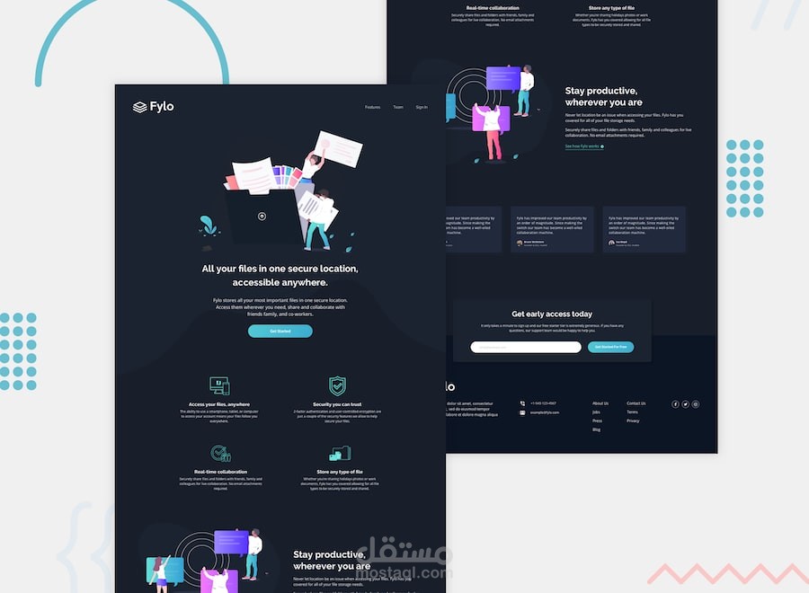 web page for an online product
