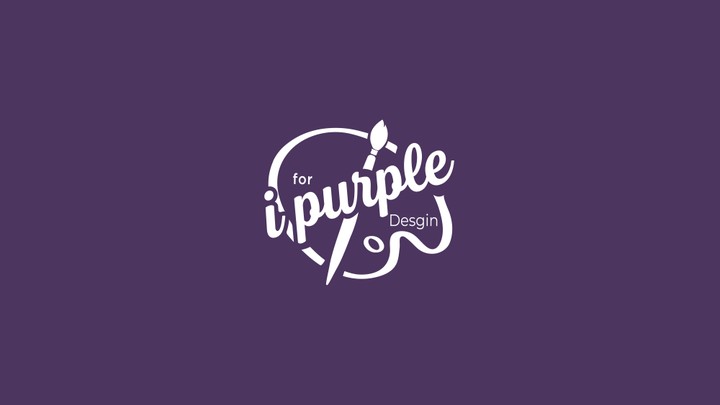 i purple for design (شعار لمصصمة جرافيك)