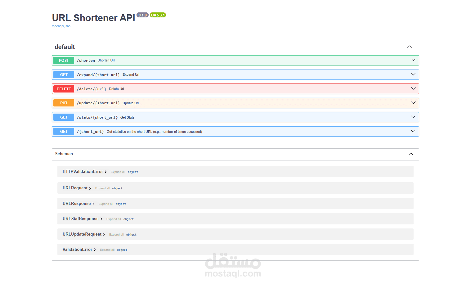 خدمة تقصير الروابط بسيطة مبنية باستخدام FastAPI و SQLite