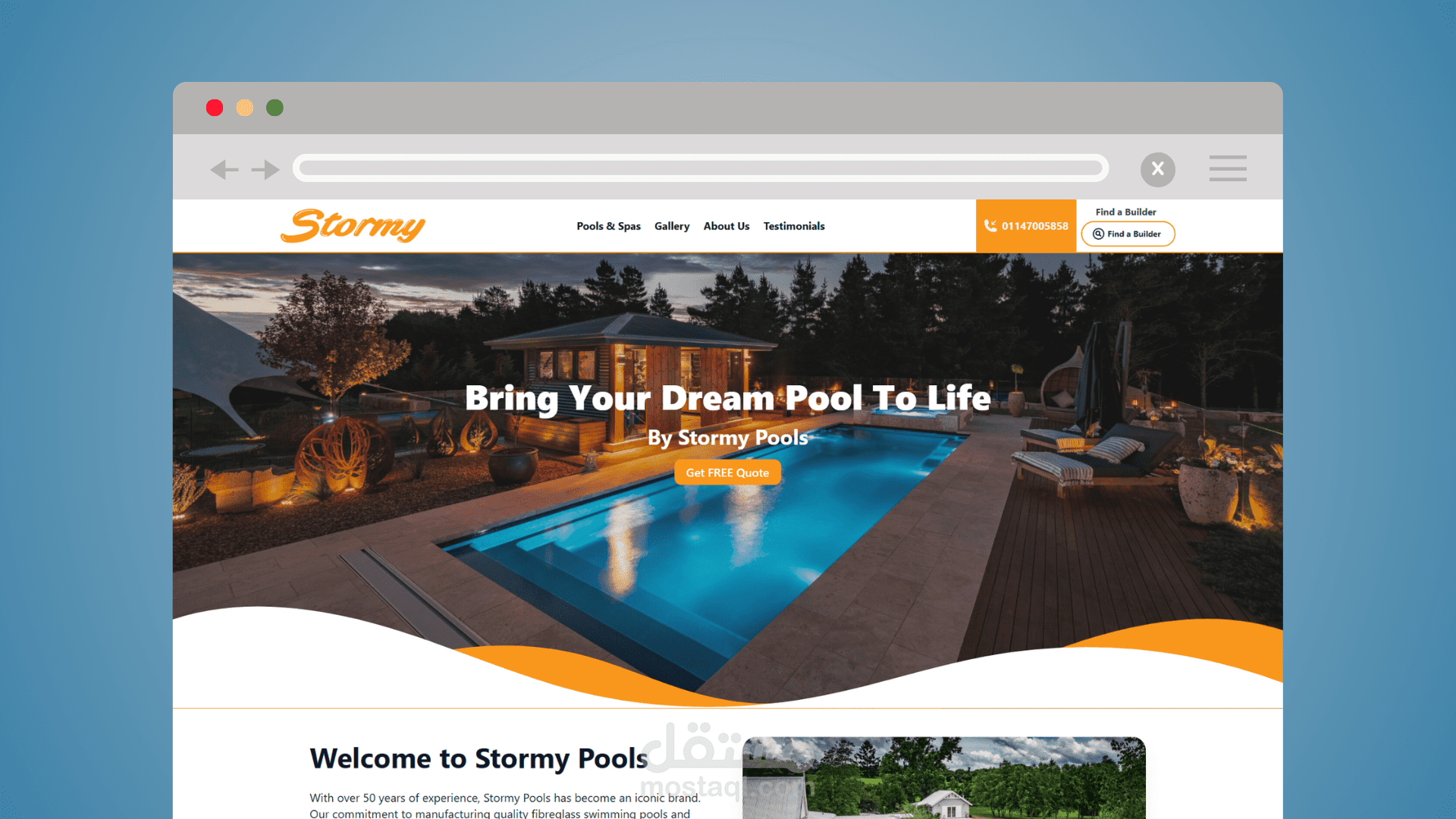 Stormy Pools Website