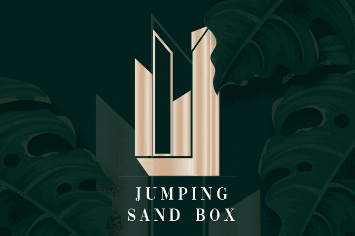 jumping sandbox logo design