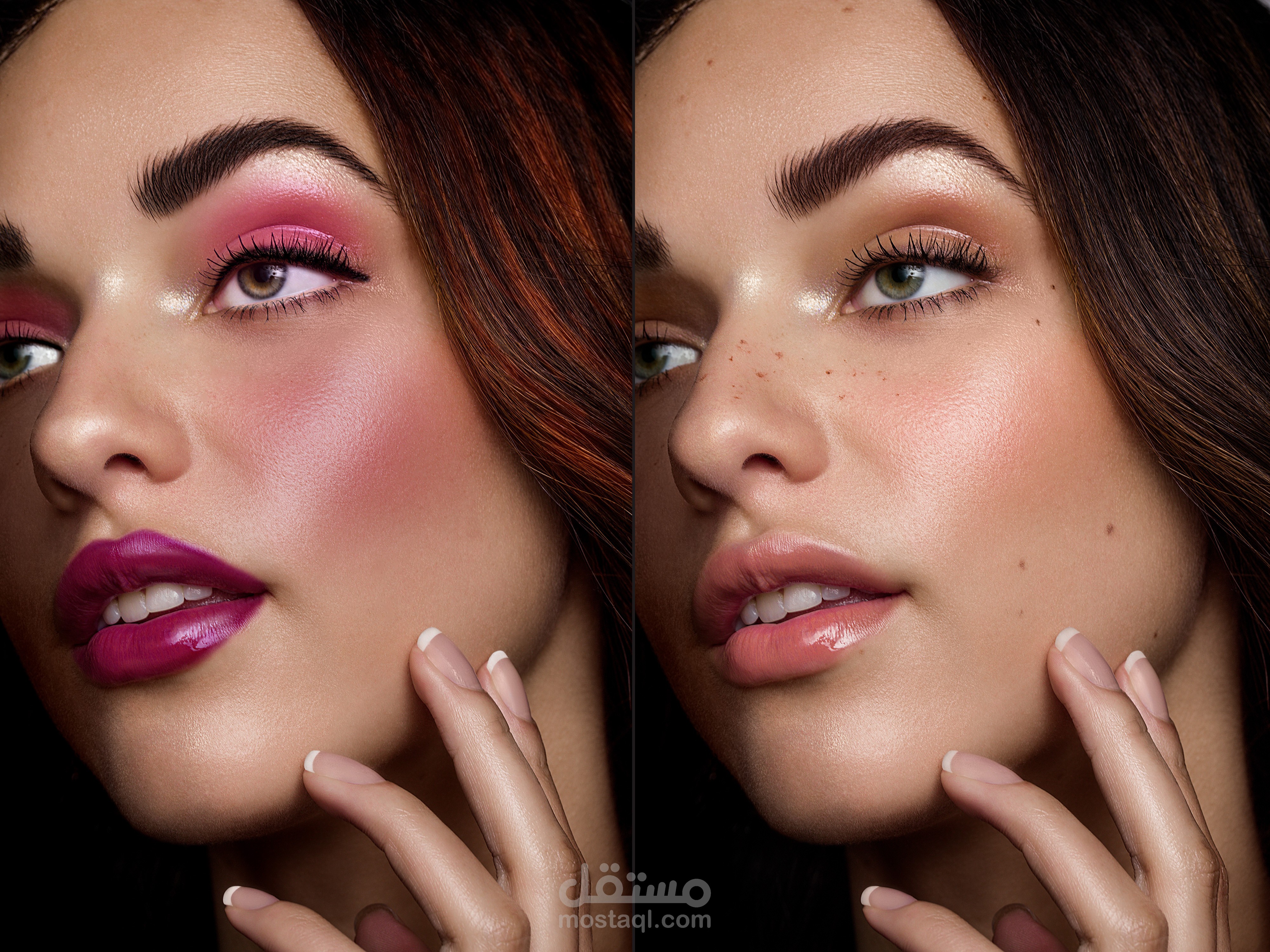 مكياج وتصفية الوجه باحترافية دون التأثير على البشرة "Retouch"