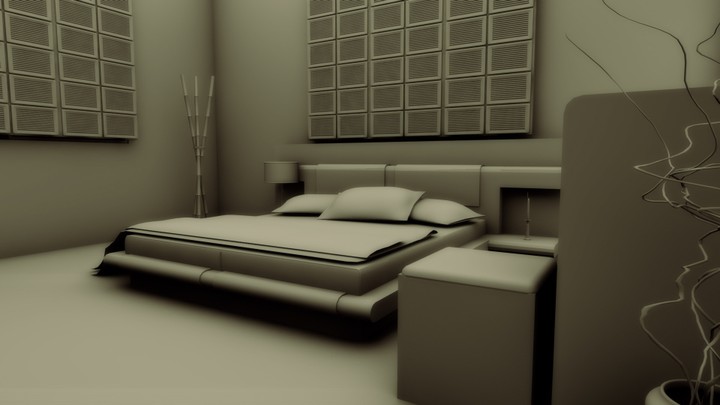 Bedroom & Dressing 3D Modeling