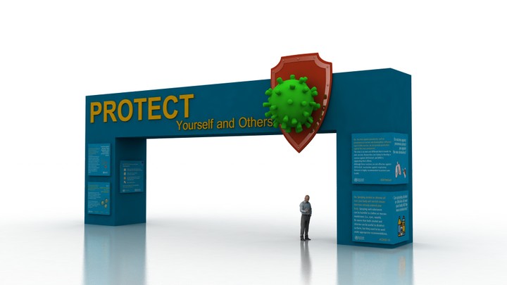 Corona Virus Protection Ads- 3D Gates