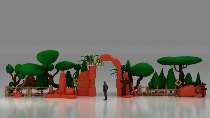 Daintree kids Park Entrance Classic Forest Concept- Kiva Art