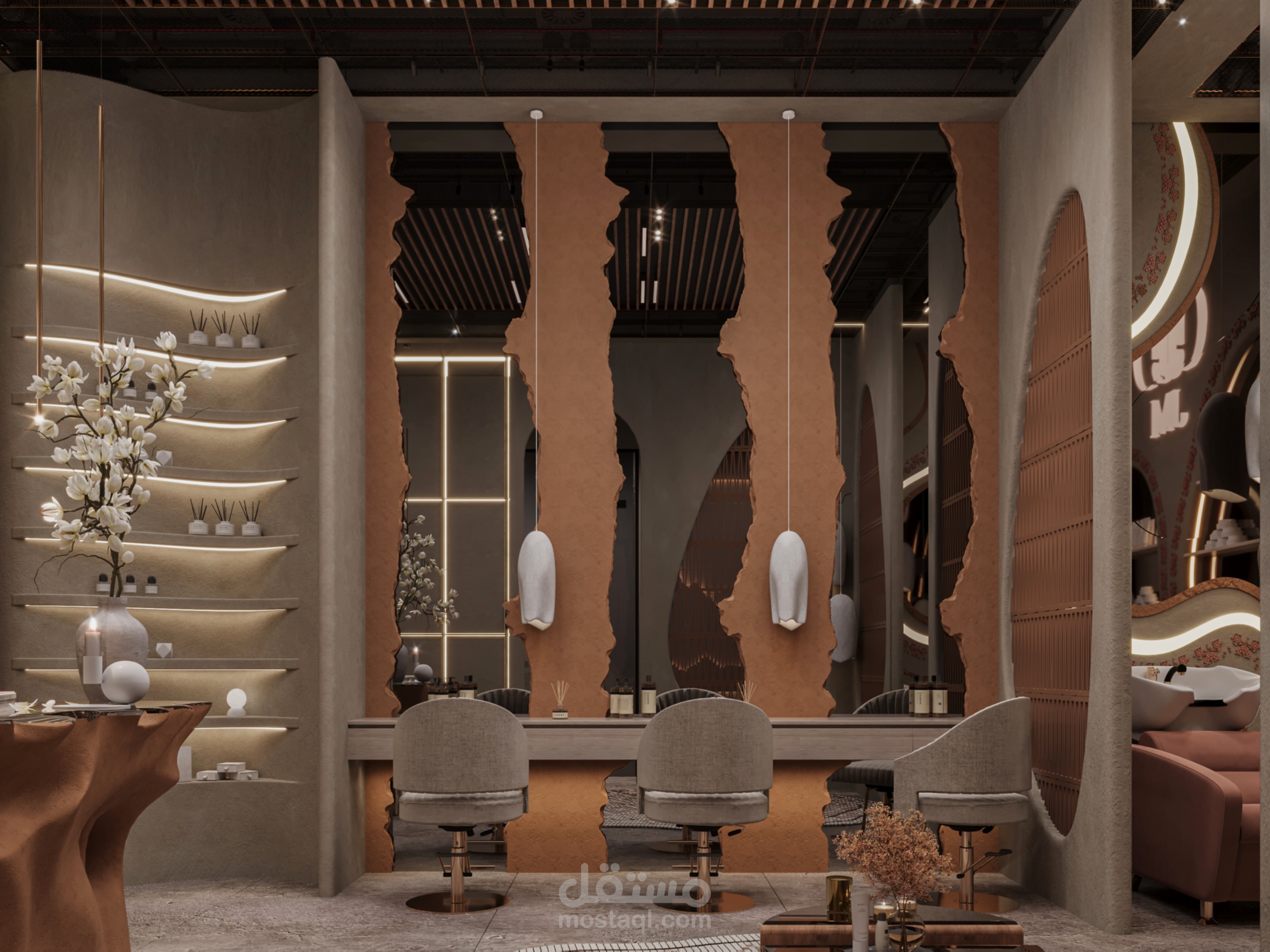 تصميم داخلي بيوتي سنتر بالرياض