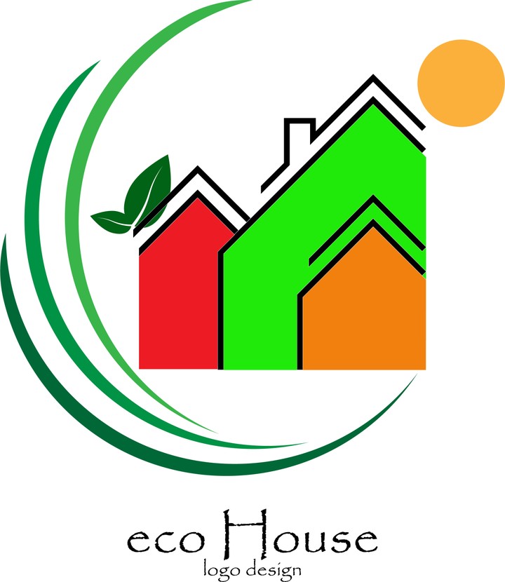 green eco house logo