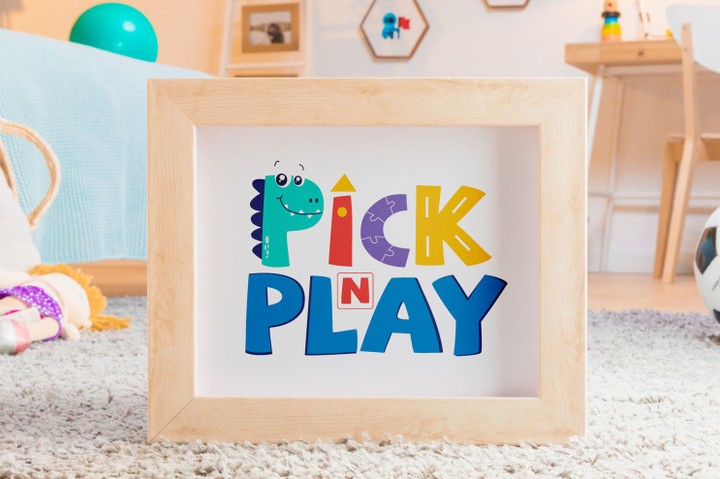 pick n play logo identity