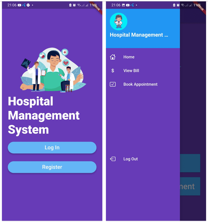 Hospital management system app