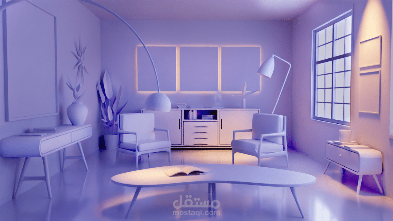 تناغم أبيض بسيط | لمسة نقاء داخلي | مساحة داخلية هادئة | تصميم داخلي بلون واحد