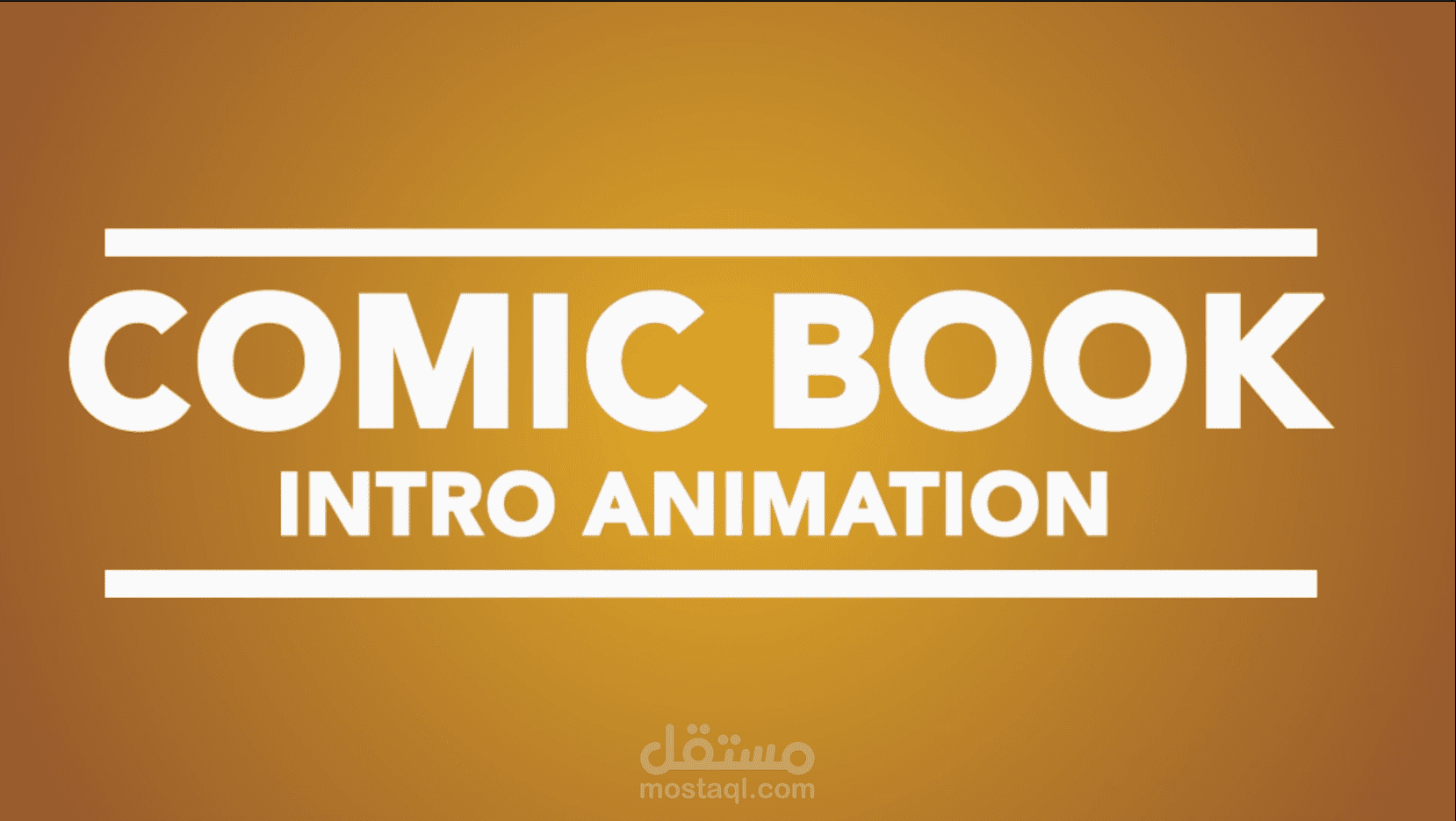 Intro animation for comic book