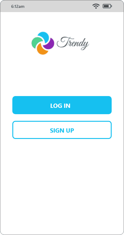 Log In and Sign up  Pages for mobile application