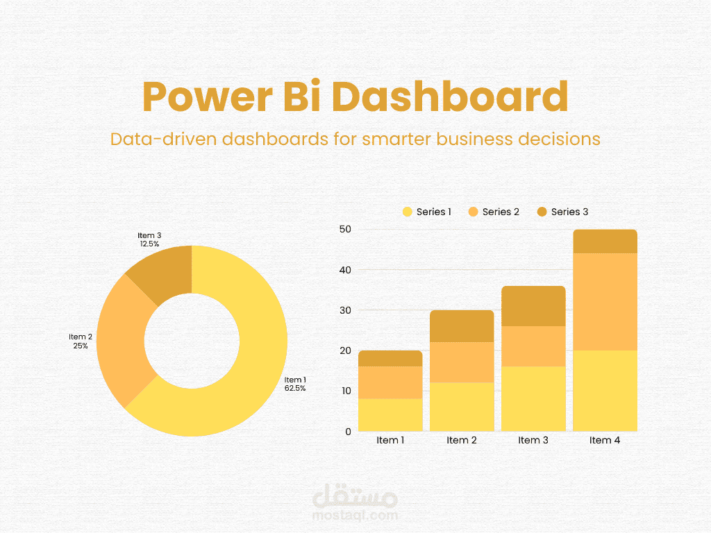لوحات تحكم Power BI تفاعلية لتحليل البيانات وصنع القرارات الذكية