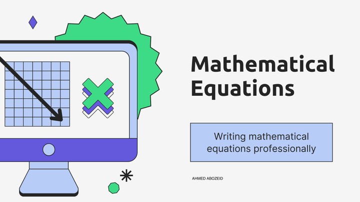 كتابة معادلات رياضية باللغة العربية والانجليزية