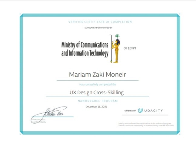 UX Design cross-skilling certificate