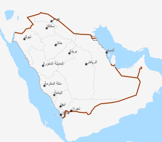 بيانات المناطق والمدن والاحياء في السعودية
