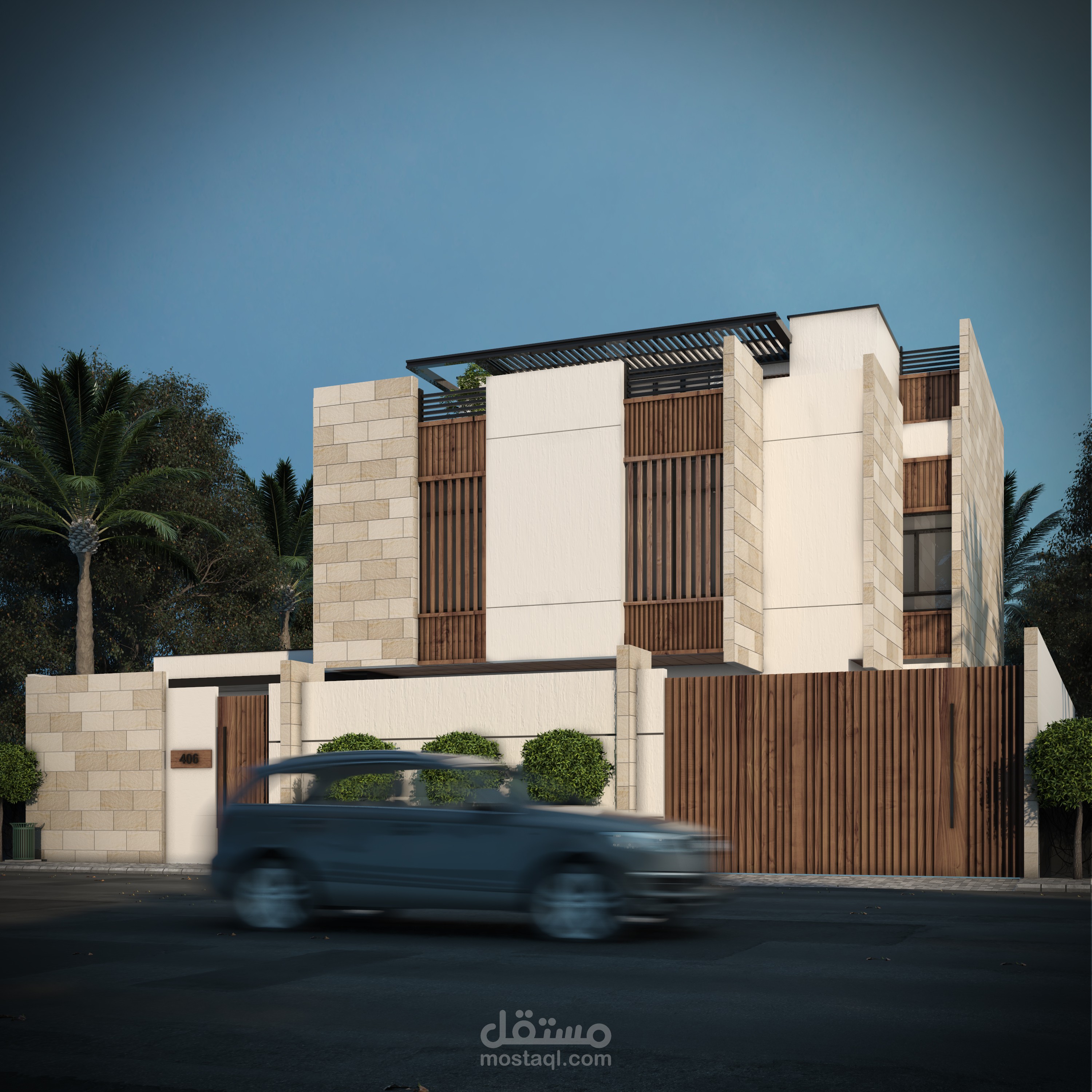 تصميم واجهة بالطراز الحديث