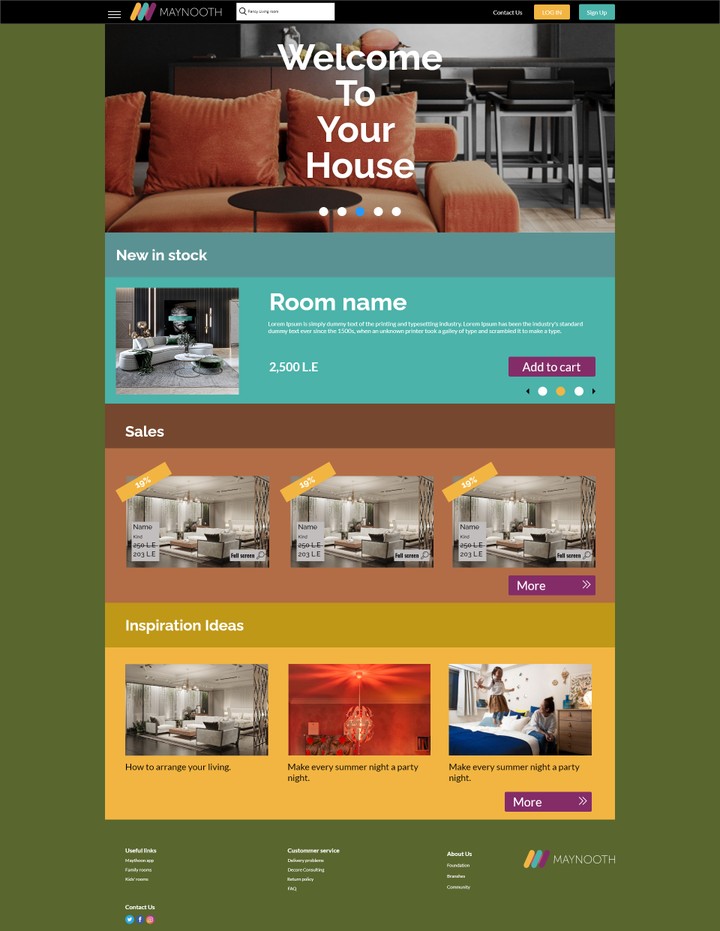 web design for a furniture company