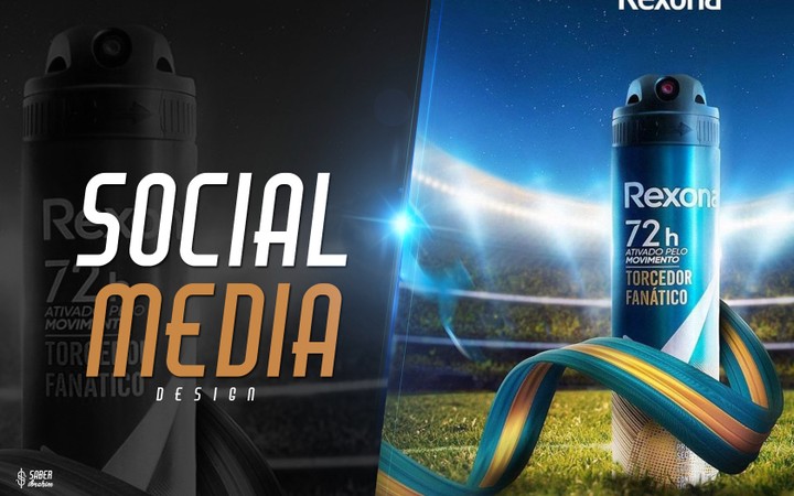 Design poster social media for rexona