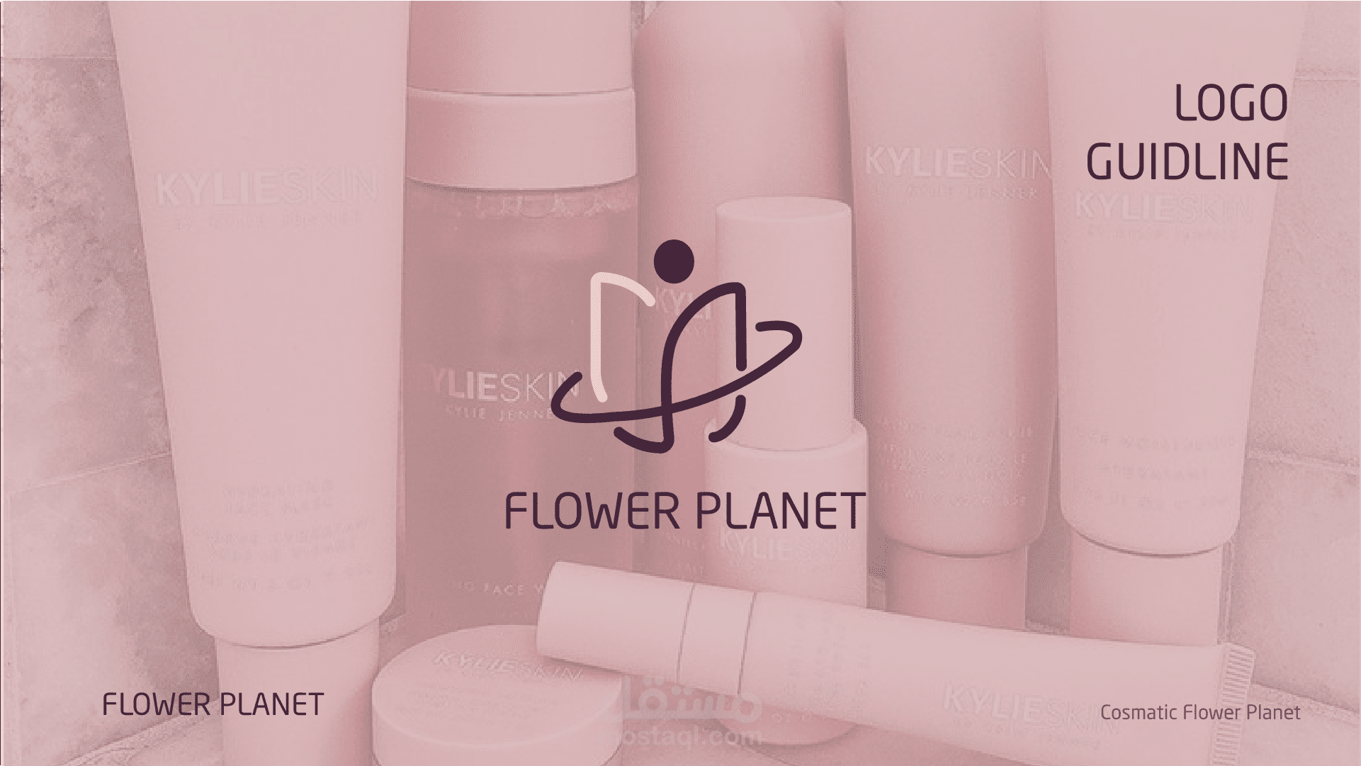 تصميم جايدلاين لشركة مواد تجميل (FLOWER PLANET )