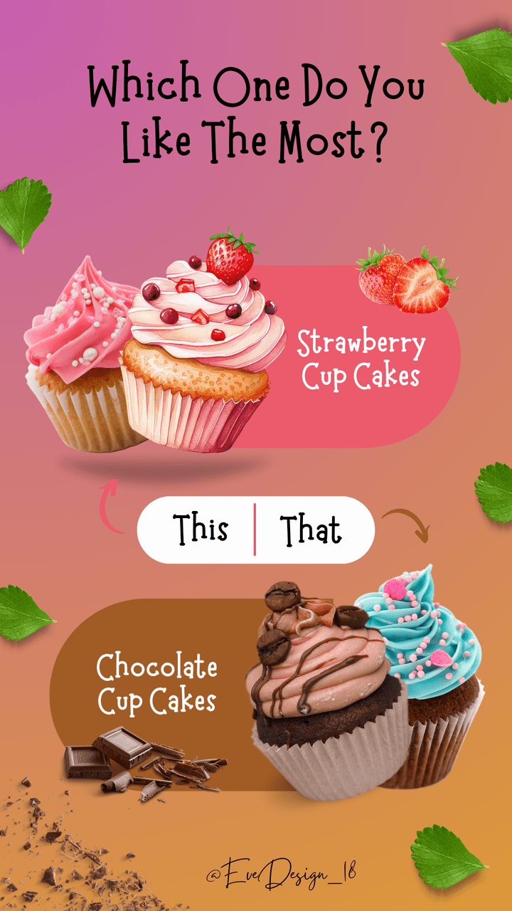 "?Strawberry vs Chocolate: "Which Cupcake Tempts You Most