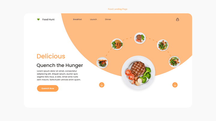 Food landing page