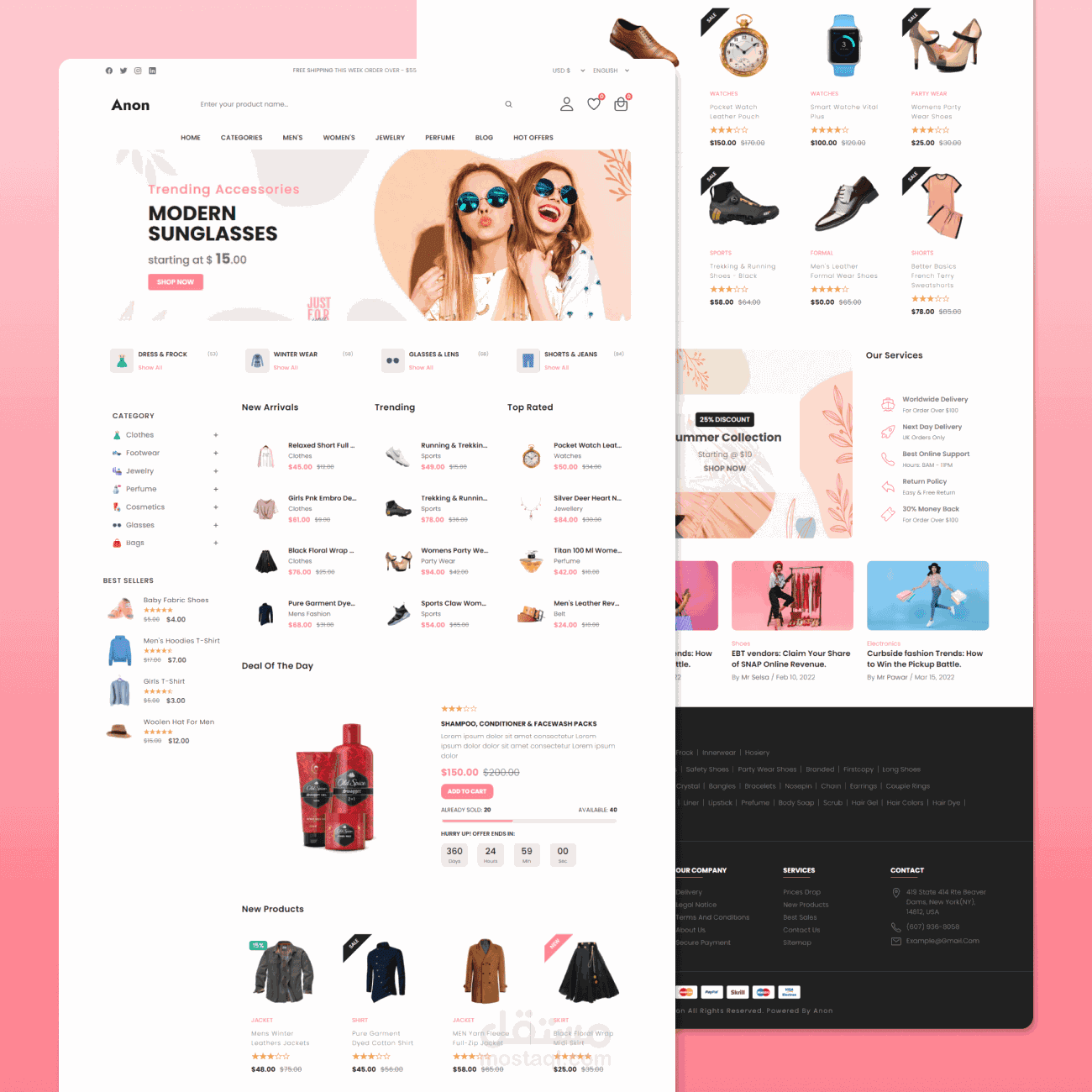 تصميم وبرمجه موقع تجاره الكترونيه  eCommerce-Website