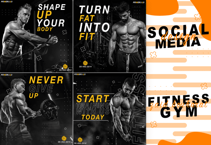 social media design "GYM"