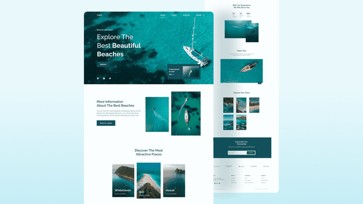 Travel landing page