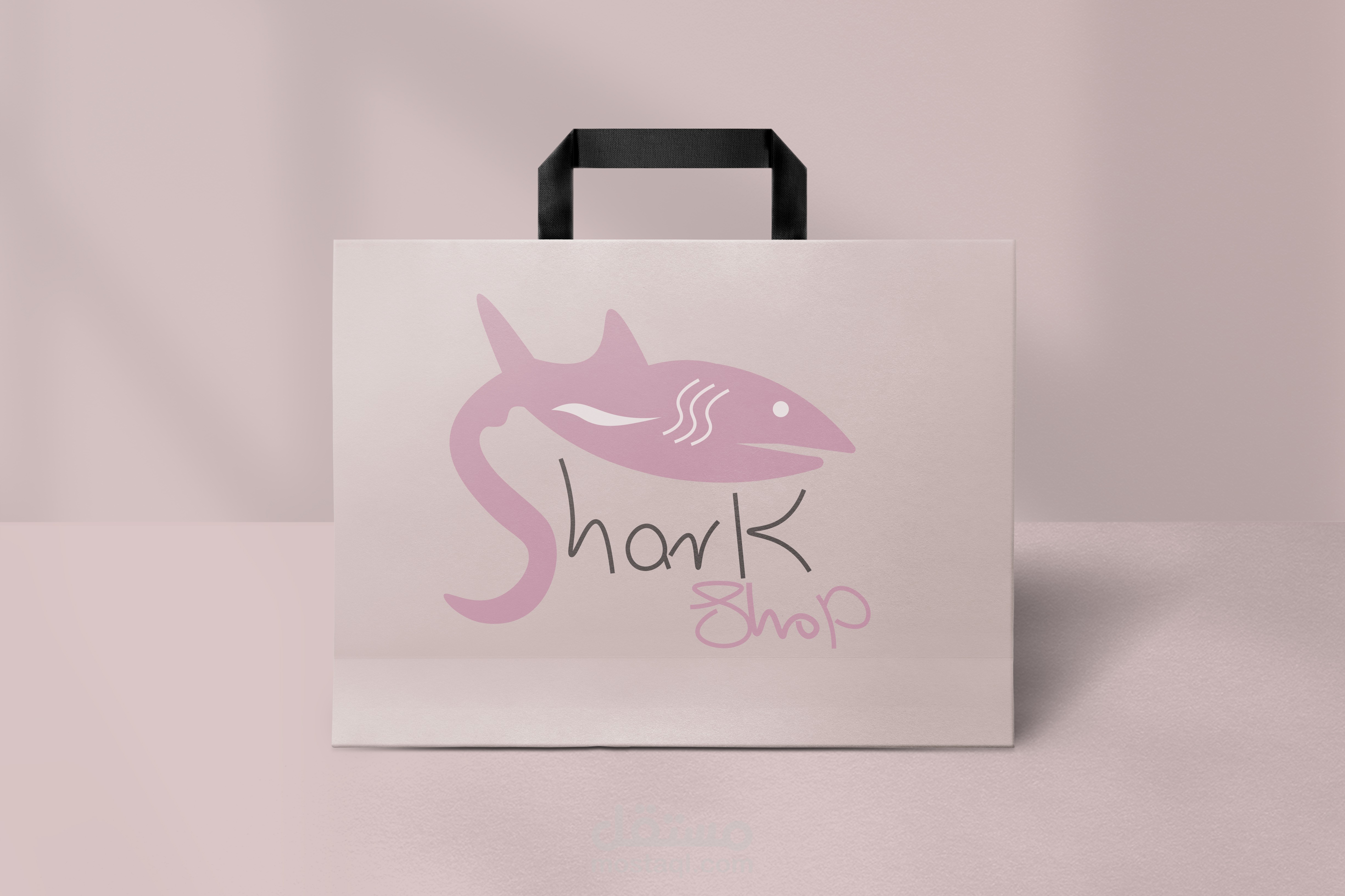 تصميم لوجو باستخدام اليستراتور ل Shark Shop