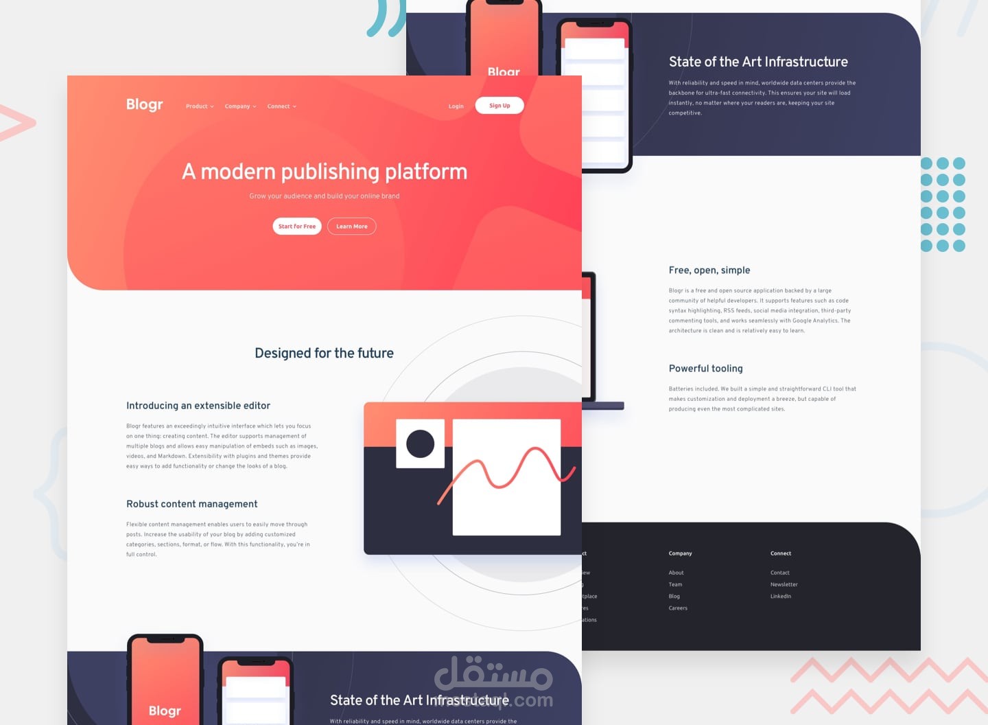 blogger landing page main