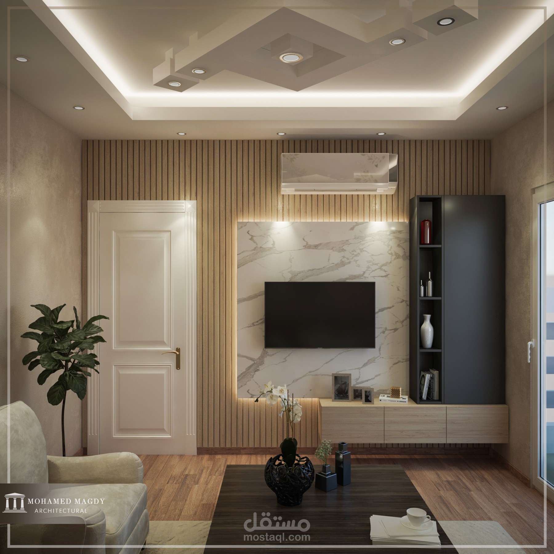 LIVING ROOM INTERIOR DESIGN | مستقل