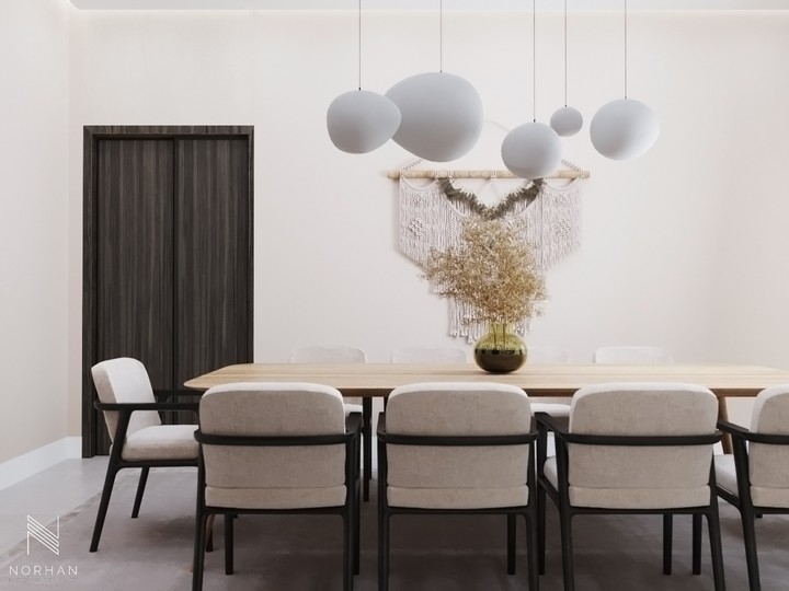 Modern Scandinavian Dining room in KSA