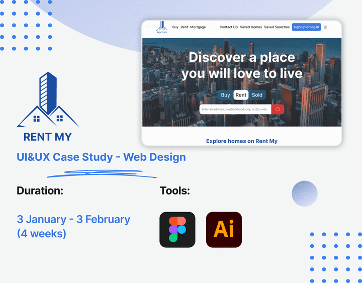 RENT MY | UI/UX Case Study | RealEstate - Web Design
