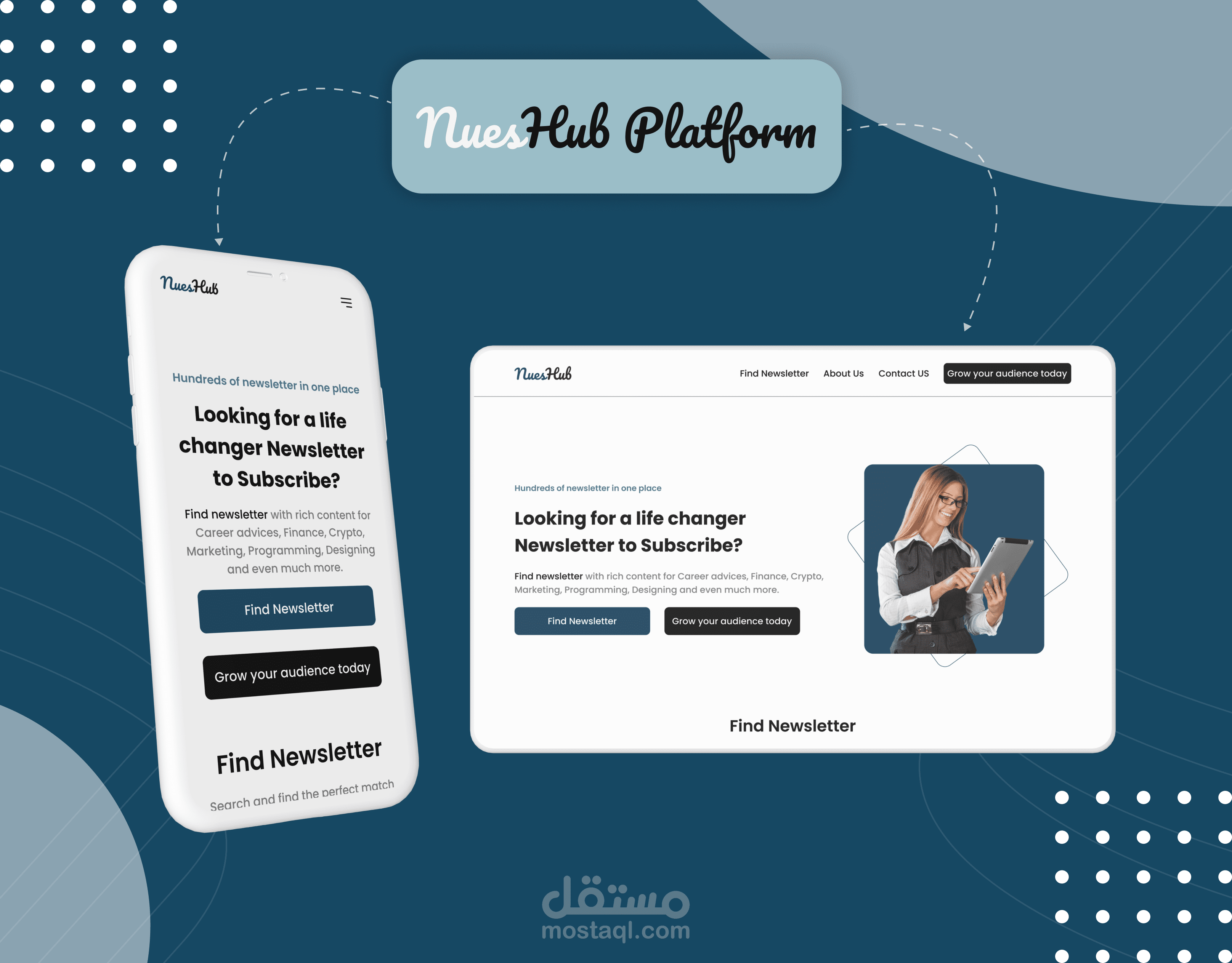 Nueshub website and mobile app