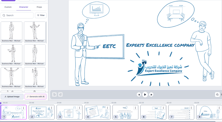 white board design for a company in Saudi Arabia